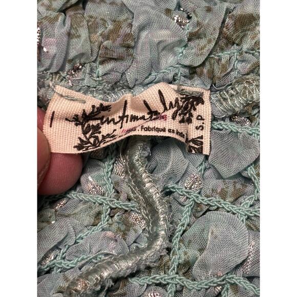 Free People Intimately Scrunch Up Shorts Size S Chambray Combo High Rise Comfy - Picture 6 of 6